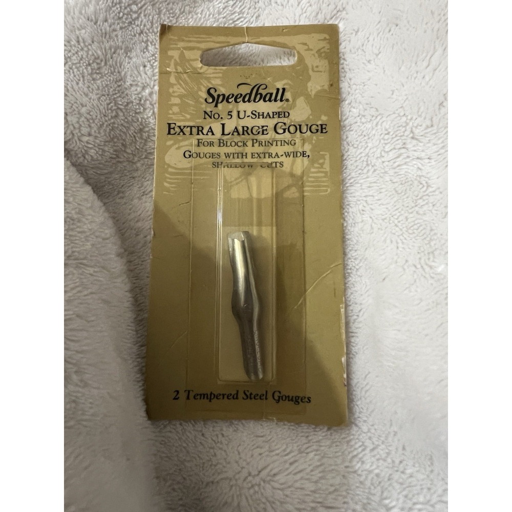 Speedball No.4 U-Shaped Standard Gouge For Block Printing 2pc‎ Tempered Steel